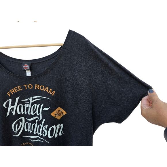 Women's Harley Davidson Dolman Sleeve Top M - Picture 4 of 6